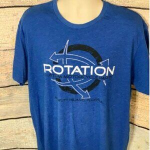 Men's Royal Blue Short-Sleeved Rotation Graphic T-Shirt